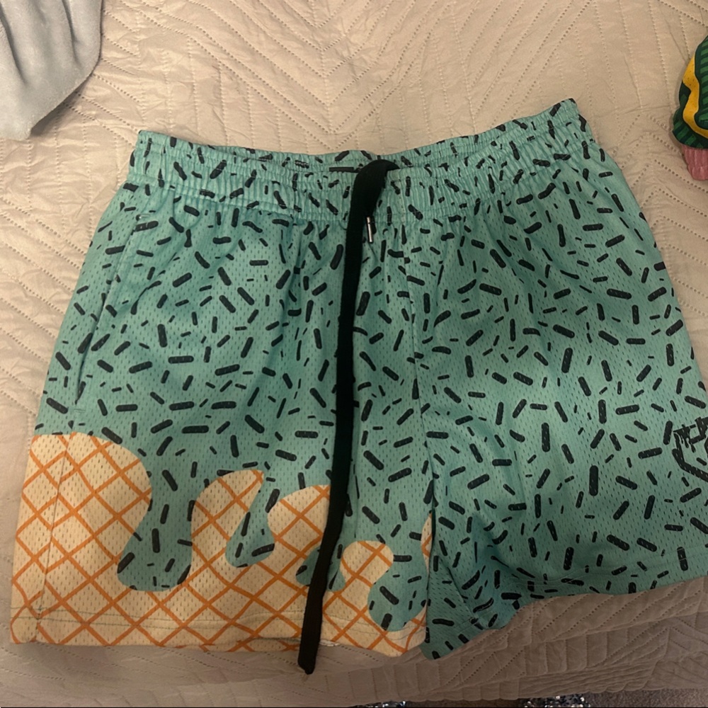 Stylish Mint Green Athletic Shorts
